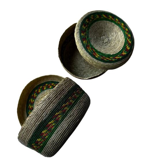 Tortilla basket two piece palm leaf warmer 8 in and 9 in - Picture 6 of 8